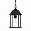 Homeroots 14 x 8 x 8 in. Madison 1-Light Matte Black Hanging Light 398002